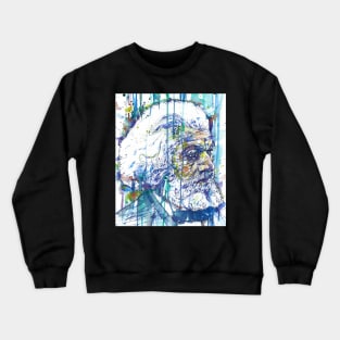 FREDERICK DOUGLASS watercolor and ink portrait Crewneck Sweatshirt